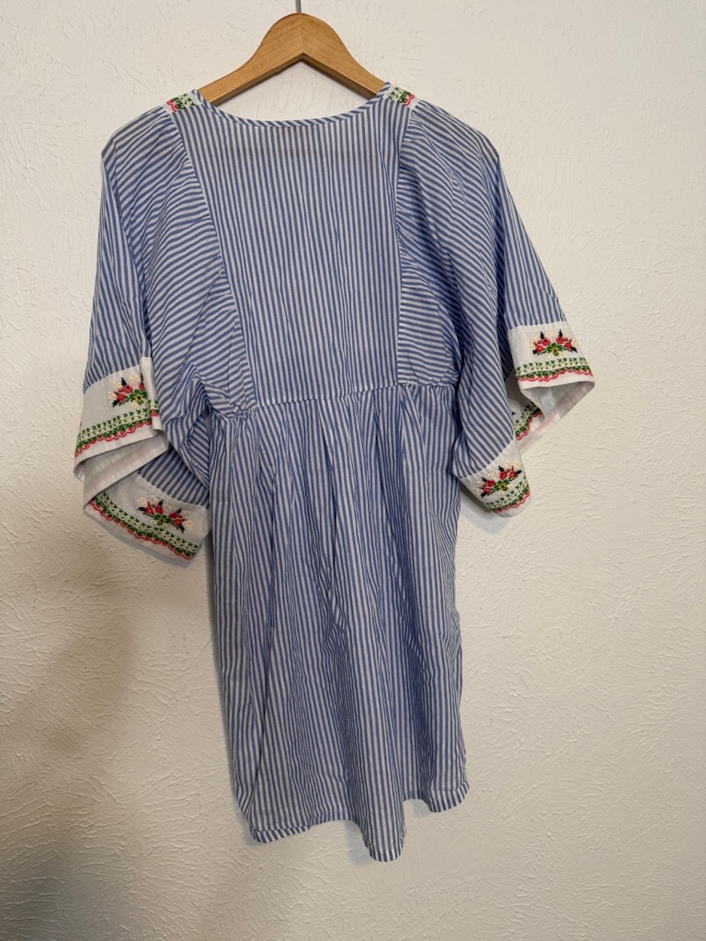Tory Burch EMBROIDERED BEACH TUNIC IN BLUE - Picture 10 of 12